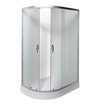 Душова кабіна Vivia 012 R JK New 120x80x191см на низькому піддоні асиметрична розсувні двері скло матове, фото 3