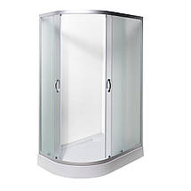 Душова кабіна Vivia 012 R JK New 120x80x191см на низькому піддоні асиметрична розсувні двері скло матове, фото 5