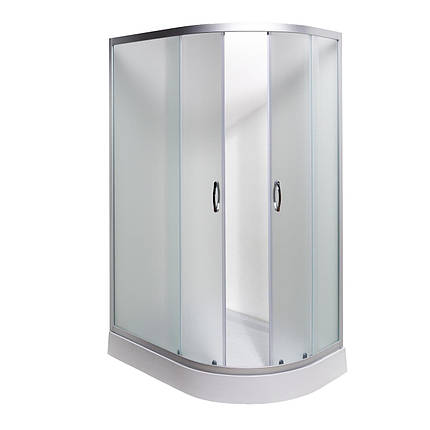 Душова кабіна Vivia 012 LJK New 120x80x191 см на низькому піддоні асиметрична розсувні двері скло матове, фото 3