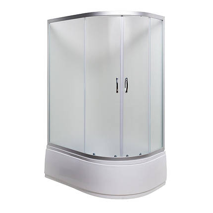 Душова кабіна Vivia 120-80/45 L New 120x80x195 см з глибоким піддоном асиметрична розсувні двері, фото 1