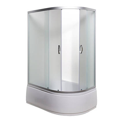 Душова кабіна Vivia 120-80/45 L New 120x80x195 см з глибоким піддоном асиметрична розсувні двері, фото 2