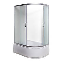 Душова кабіна Vivia 120-80/45 L New 120x80x195 см з глибоким піддоном асиметрична розсувні двері, фото 3