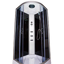 Душовий бокс 61 RC new 90x90х220 см на дрібному піддоні з гідромасажем тоноване скло розсувні двері, фото 4