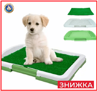 Туалет лоток для тварин собак і кішок травичка 47х34 см Puppy Potty Pad собачий лоток газон із бортиком зелений