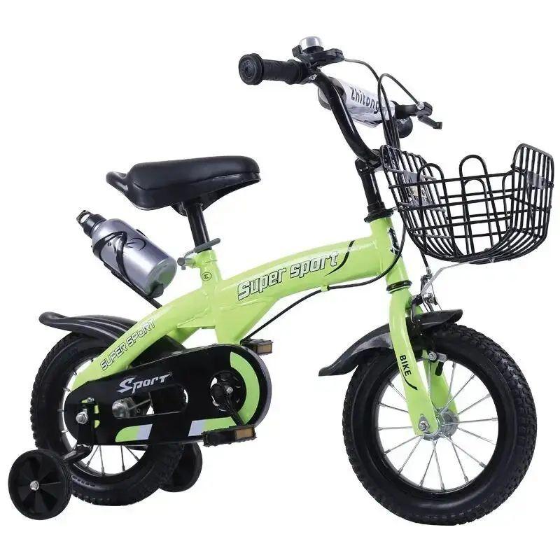 Дитячий велосипед Super Sport KB-015 колеса 16" пластиковы крила, навчальні колеса, корзина, дзвінок