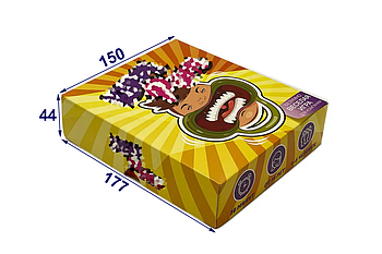 Настільна гра під замовлення / Виготовлення карткових ігор / коробка 150х177х44 мм, карти 70х55 мм 120 штук