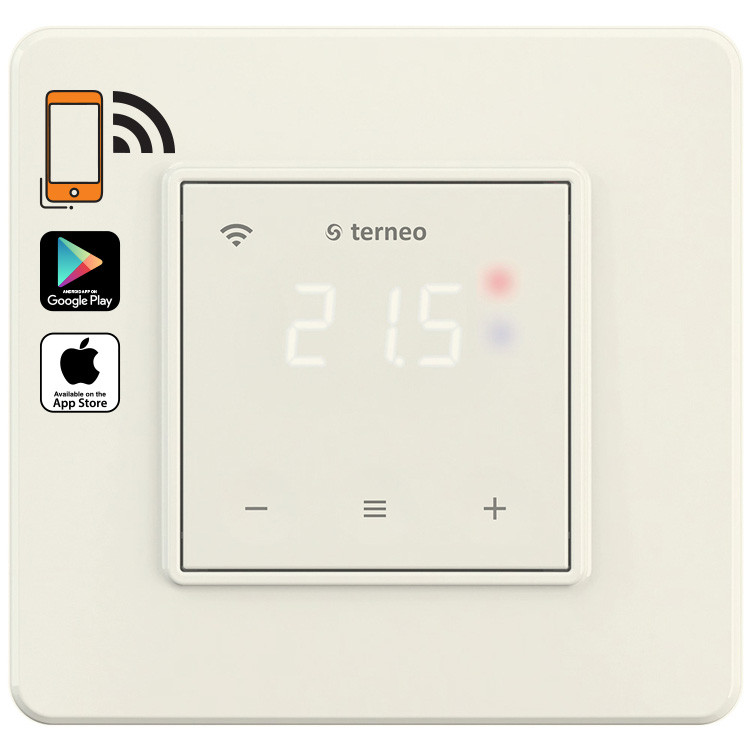 Терморегулятор для теплої підлоги 16A 3000BA WiFi [4820120221231] молочно білий SX Terneo