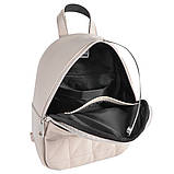 БЕЖ ТАУП - якісний фабричний стьоганий молодіжний рюкзак на блискавці (Луцьк, 750), фото 3