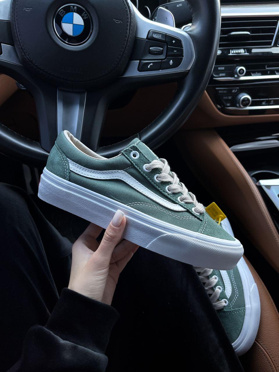 Жіночі Кеди Vans Old Skool Green White 36-37-38-41