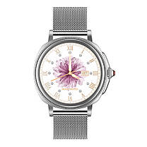 Умные наручные женские смарт часы Smart Summer Silver, фото 4