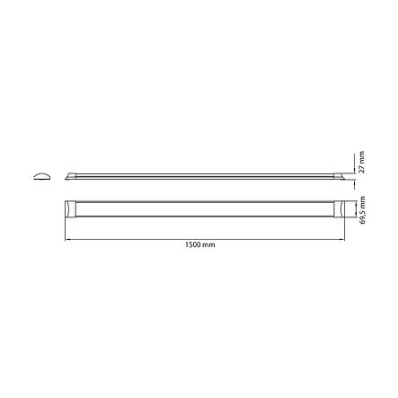 Світлодіодний LED Horoz Electric Tetra-54 54Вт 6400К 4200Лм 1500мм (052-003-0150-020), фото 3