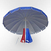 Зонт 3м 16 спиц с серебряным напылением без клапана .