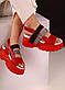 Босоніжки жіночі червоні на платформі Б1431, фото 7