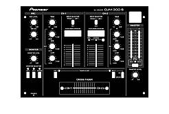 Лицьова панель самоклейка Black для Pioneer djm300