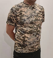 Тактическая потоотводящая армейская футболка CoolMax пиксель