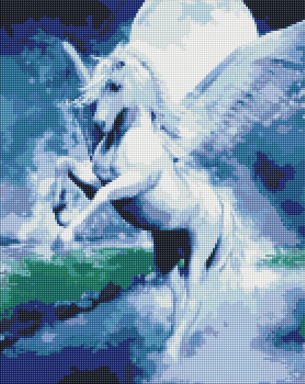 Алмазна мозаїка AMO7485 Казковий пегас, 40x50см Ideyka на підрамнику