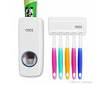 Пластмассовый дозатор для зубной пасты и держатель для зубной щетки Toothpaste Dispense