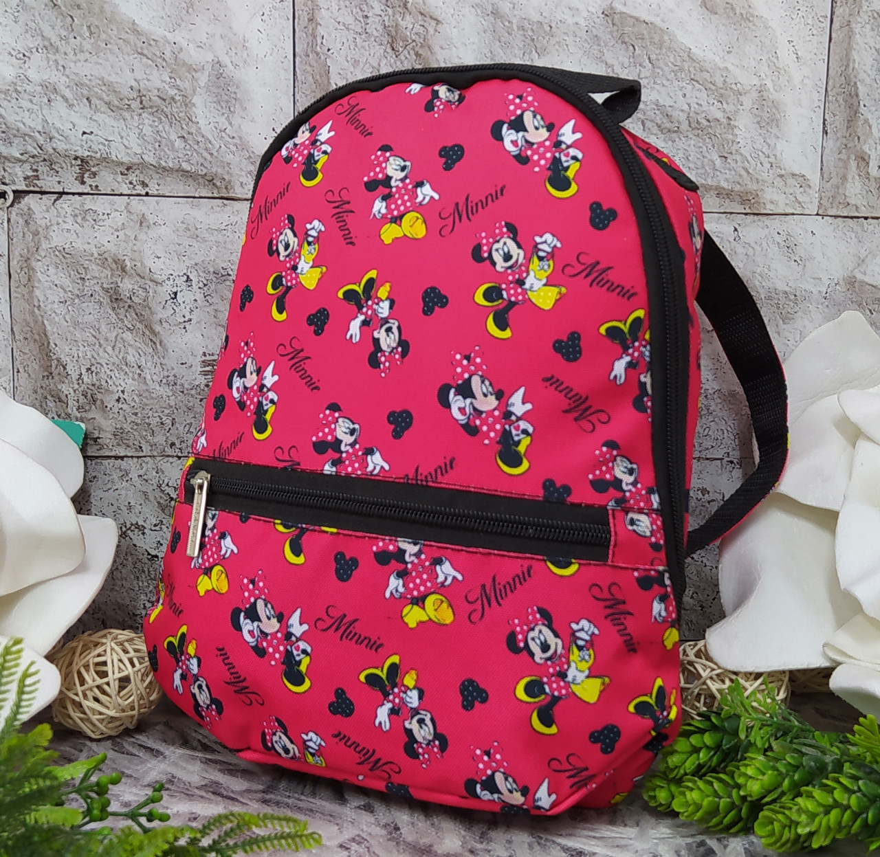 Рюкзак дитячий від 3-6 років розмір 27х24х8 см з одним відділенням і зовнішньою кишенею Mickey Mouse Р-1083