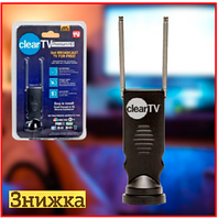 Телевизионная антенна для Т2 Clear TV Premium HD домашняя цифровая мини антенна для телевизора комнатная
