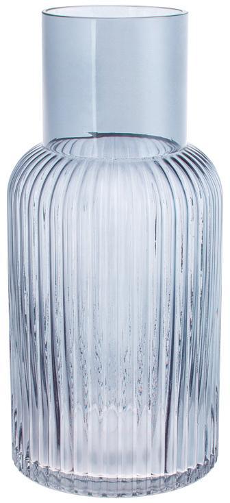 Ваза скляна Ariadne "Bottle Grey" 14x30см buuba , сірий з синім, фото 1