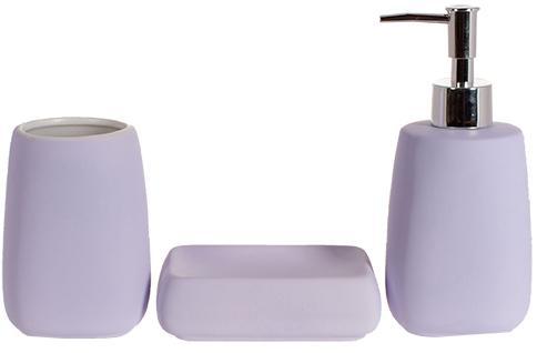 Набір аксесуарів "Violet Classic" для ванної кімнати: дозатор для мила, підставка, мильниця., фото 1
