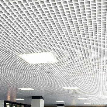 Решетчатые подвесные потолки Грильято ячейка 200х200 белый - фото 3 - id-p728424497