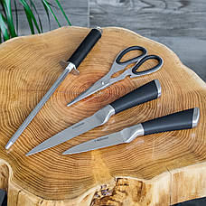 Набір ножів із неіржавкої сталі Holmer Chic на підставці віял, фото 2