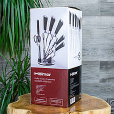 Набір ножів із неіржавкої сталі Holmer Chic на підставці віял, фото 5