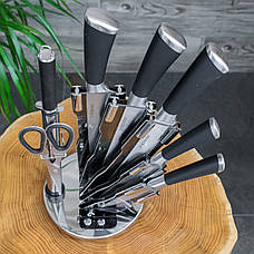 Набір ножів із неіржавкої сталі Holmer Chic на підставці віял, фото 4