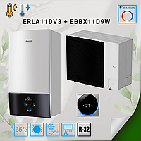 Тепловой насос/блок Воздух-Вода Daikin Altherma 3, ERLA11DV3 / EBBX11D9W, 220В+380В (нагрев и охлаждение)