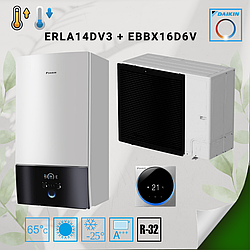 Тепловий насос/блок Повітря-Вода Daikin Altherma 3, ERLA14DV3 / EBBX16D6V, 220В+220В (нагрів та охолодження)