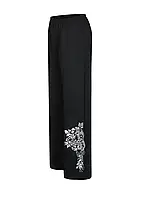 Широкие брюки женские трикотажные больших размеров 58 60 62 64 66 68 / удобные свободные штаны для женщин /