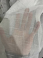 Тюль на метраж із льону біла зі срібною ниткою, висота 2,8 м (608-5), фото 4