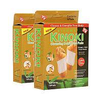 Пластырь для детоксикации Kinoki Cleansing Detox Foot Pads (Золотой) 10pads | Детокс пластырь