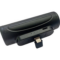 Power Bank без USB 5000mah повербанк с фонариком, для устройств с Lightnin (Черный) | Батарея зарядная
