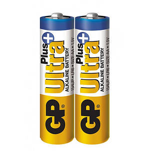 Батарейка пальчик GP Ultra Plus Alkaline 1.5 V(Алкалінові) LR6 АА 2 шт., фото 1