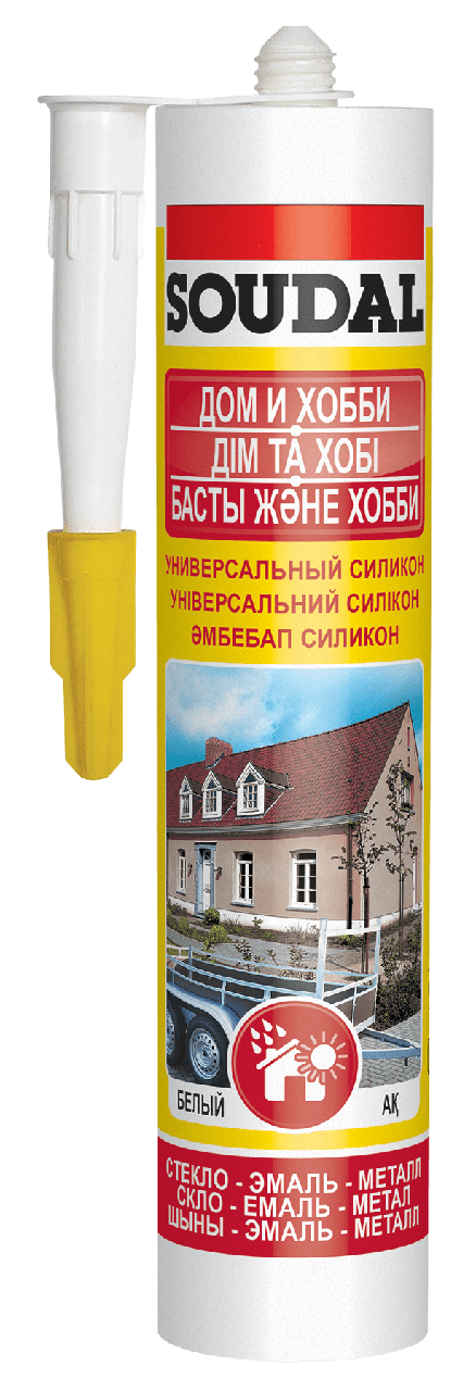 Soudal Силікон універсальний - герметик кислотного затвердіння (Безбарвний), 280 мл