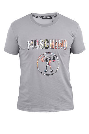 Футболка чоловіча Moschino 23-Y-6416 сіра 2XL, фото 1