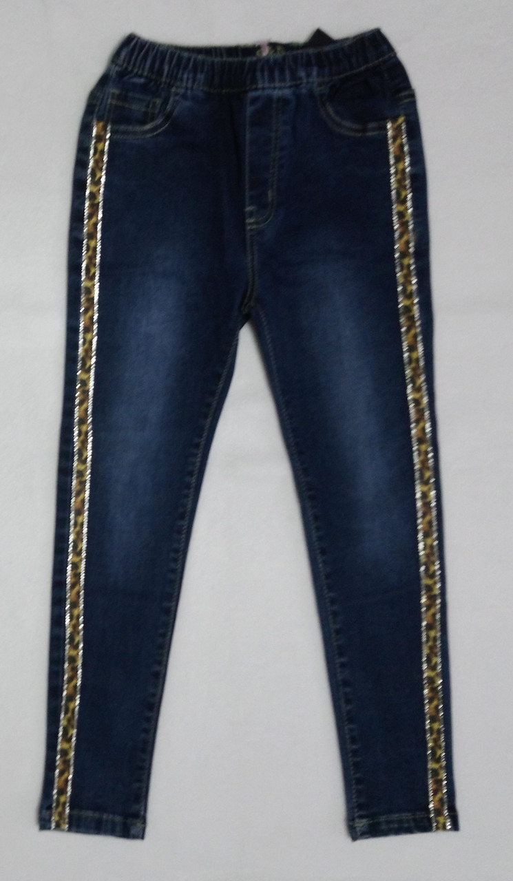 Джегінси — джинси сині з потертостями для дівчаток р 128-134