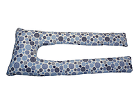 Подушка для беременных и кормления, холлофайбер, Голубые шарики Universal U-образная MINI Лежебока