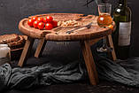 Дерев'яний стіл-менажниця Ø35 см, фото 2