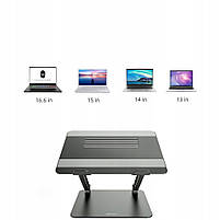 Алюмінієва підставка до ноутбука Nillkin ProDesk 11" - 17" Темно-сіра, фото 8