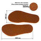 Устілки Ляпко Розмір 37-40 / 100 х 252 мм Аплікатор Голчастий, Масажер Для Стоп, Ніг З Тапочками 5,0 Ag Помаранчевий, фото 2