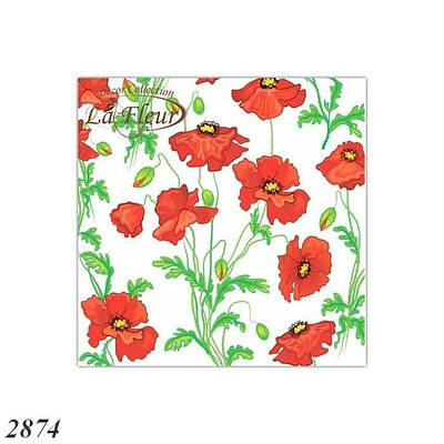 Серветка LaFleur Макове полотно 16 шт двошарова