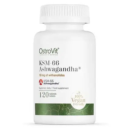 Екстракт кореня OstroVit Ashwagandha KSM-66 120 tabs, фото 1