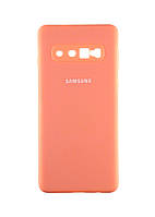 Чехол Jelly Silicone Case Samsung S10 Peach Pink (35)