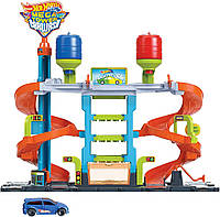 Игровой набор трек Хот Вилс Мегабашня Автомойка Hot Wheels City Mega Tower Car Wash HDP05