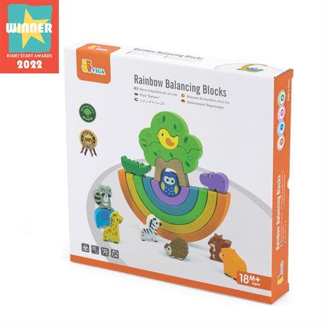 Дерев'яна гра-баланс Viga Toys Веселка (44590)