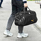 Чоловіча спортивна сумка чорна для поїздок і тренувань містка Pum TALES Orange на 36L, фото 4