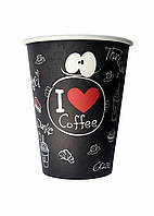 Стакан бумажный 200 мл Адира "I love coffe"